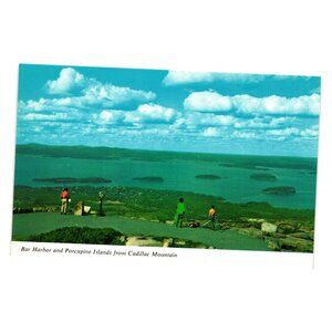 Bar Harbor Porcupine Islands Cadillac Mountain Acadia National Park Postcard